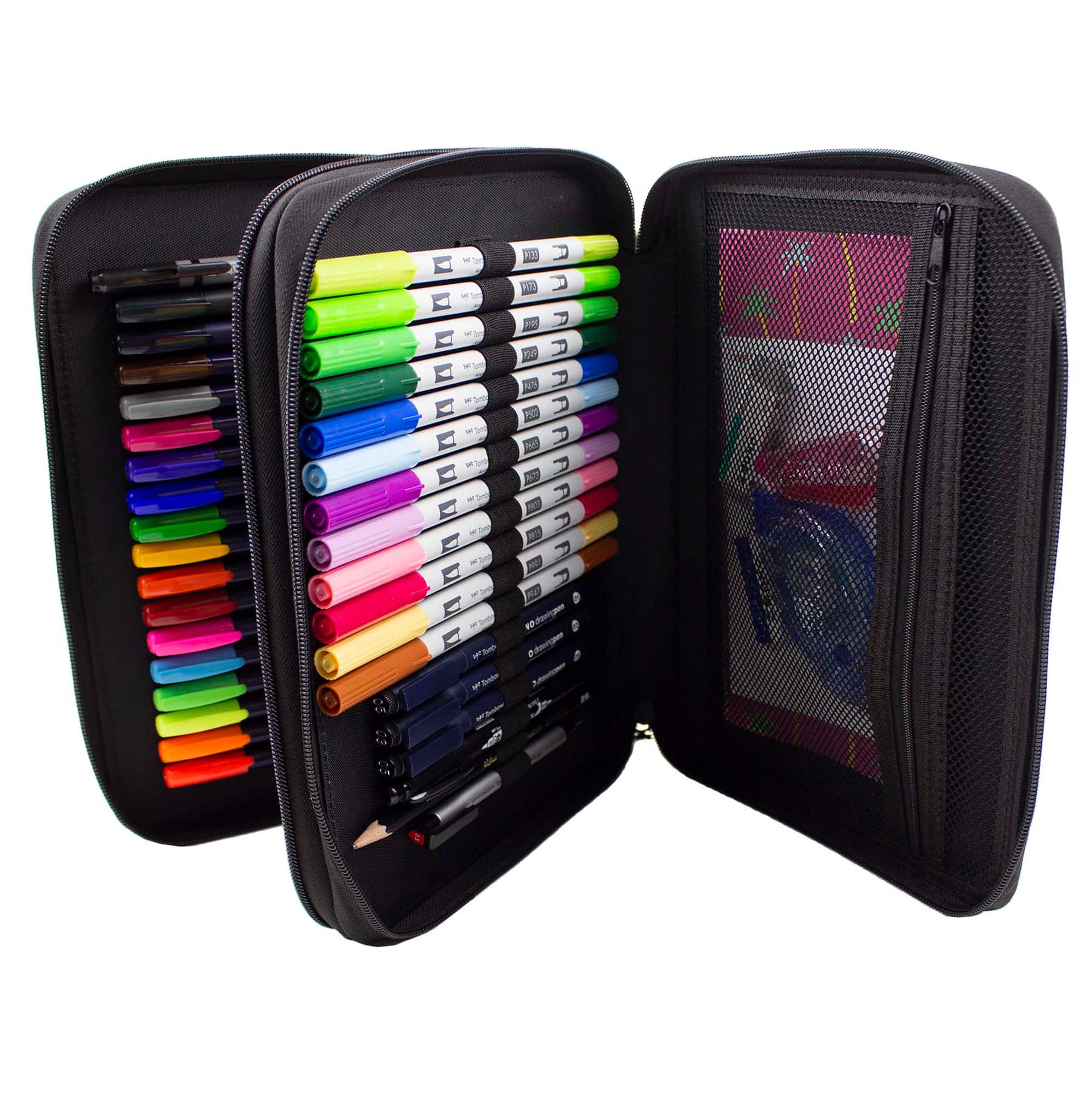 Tombow Black Zipper Marker Case